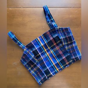 NWT-Hollister plaid crop top Sz Medium